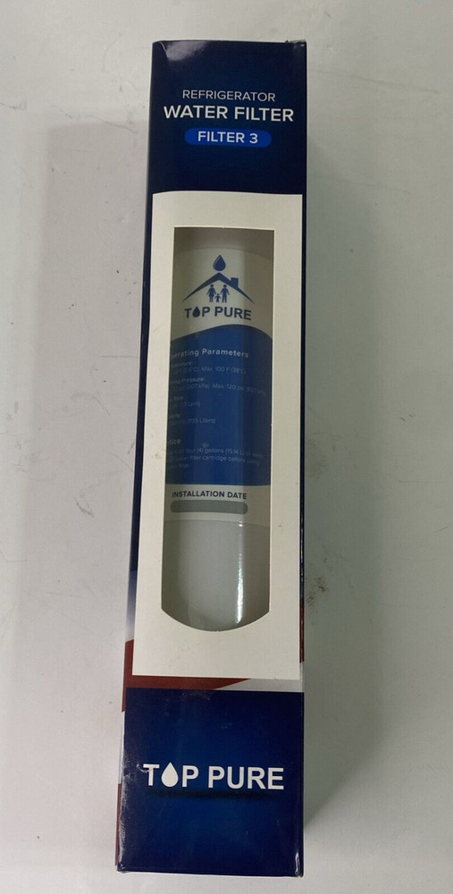 TOP PURE REFRIGERATOR WATER FILTER #3 NEW & SEALED Kenmore compatible 300 Gal.