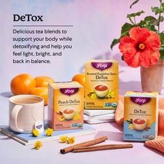 Yogi Tea – Roasted Dandelion Spice DeTox Tea (4 Pack) – 64 Organic Tea Bags