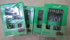 4 Packs of 12 Girl Scouts Thin Mints Candy Canes=48 canes brown w/ green stripes