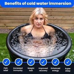 The Cold Pod Cold Plunge Tub – 88 Gallons, Solid Black, Nylon & PVC