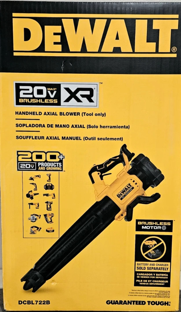 DeWalt DCBL722B 20V 125MPH 450CFM Cordless Battery Powered Handheld Leaf Blower