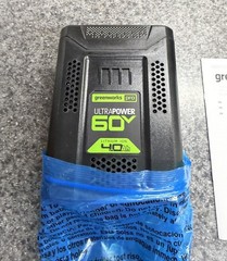 Greenworks PRO 60V 4.0 Ah 4 Amp Battery LB604 With CAC801 Battery Charger 3A