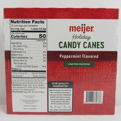 Peppermint Candy Canes Pack of 12 Red & White Meijer Holiday Christmas Sept 2026