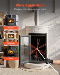 VEVOR Chimney Sweep Kit Chimney Brush for Square Arch Rectangle Chimneys