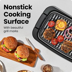 Chefman Smokeless Indoor Electric Grill w/Adjustable TemperatureControl(OpenBox)