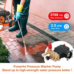 VEVOR Pressure Washer Pump Power Washer Pump 3/4″ Horizontal 3300 PSI 2.5 GPM