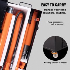 20 Ton Portable Hydraulic Jack Kit with 4.6ft Hose & Case