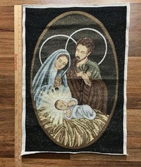 Holy Family Tapestry SAGRADA FAMILIA Made In Italy 22in X 15.5in Religious