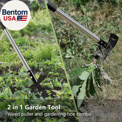 Weed Puller Tool with Long Handle(58In), 2-In-1 Gardening Hand Tools Weeds Remov