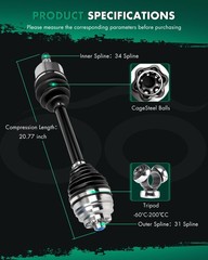 Scitoo Front Cv Axle Shaft Assembly Fit For Mini Cooper 1.5L 2014-2019