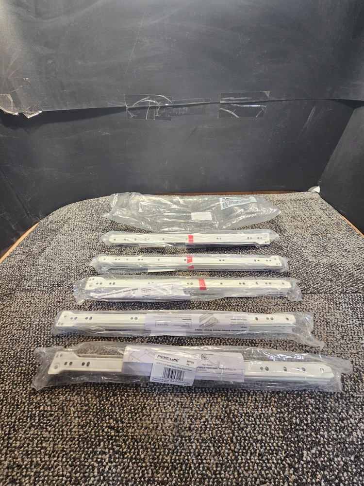 (QTY 5 PAIRS) Prime-Line MP7212 19.75in Drawer Slides Bottom Mount 75lb Load Cap