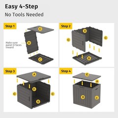 Elegant 31 Gallon Gray Waterproof Deck Box – Secure Outdoor Storage Solution