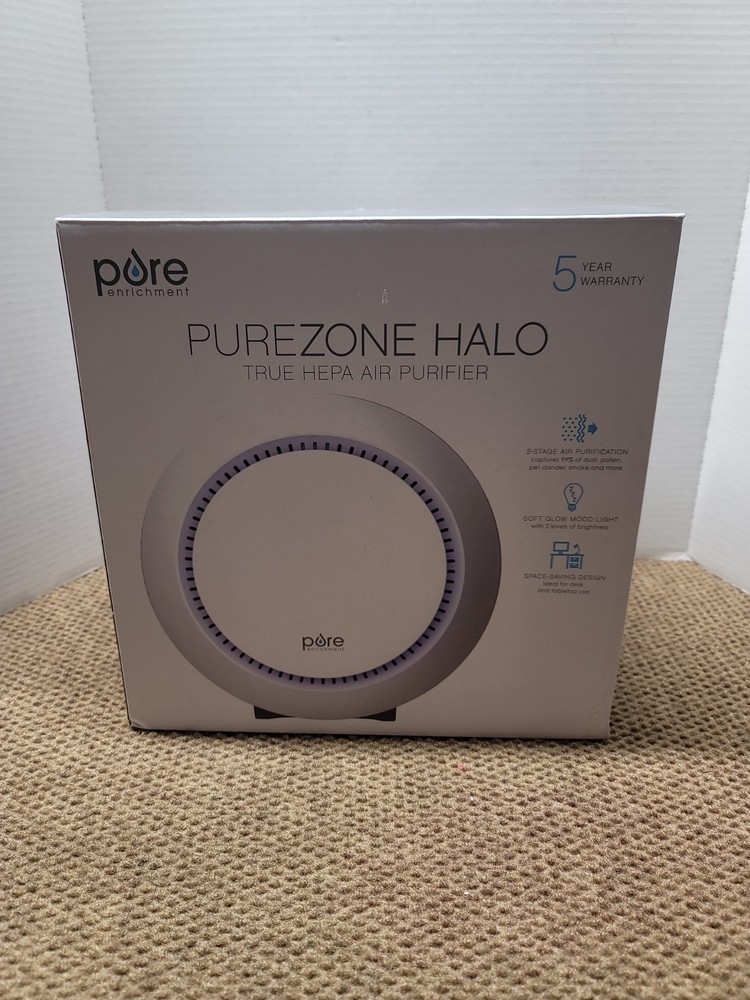 Pure Enrichment PureZone Halo True HEPA Air Purifier with 2-Stage Filtration