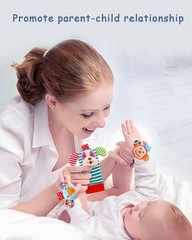 Infant Rattle Socks Toys 0 to 12 Months, Baby Wrist Rattle Foot Finder Socks Set