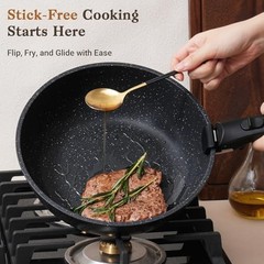 15-Piece Non-Stick Cookware Set with Detachable Handles, Oven Safe, Induction Re