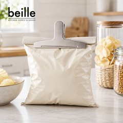 Beille 6 Inch Jumbo Stainless Steel Magnetic Bag Clip, Kitchen Clips (2 Pack)