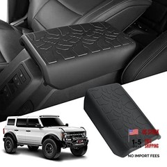 Center Console Armrest Cover for Ford Bronco 2021-2024，TPE & Waterproof