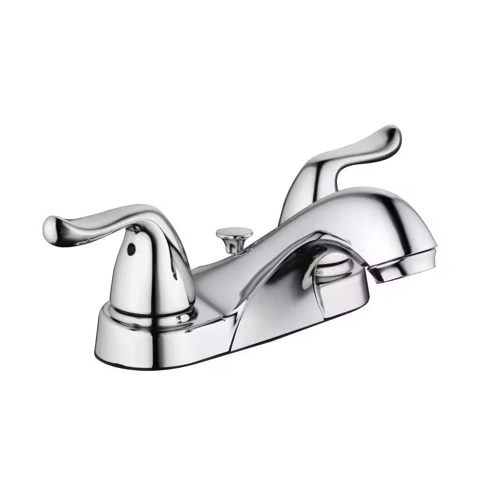 *2 PACK* Glacier Bay Constructor 4″ Centerset Bathroom Faucet in Polished Chrome