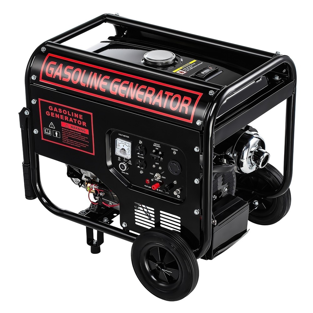 6250W Gas Powered Portable Inverter Generator 110V + 220V with Electric Start