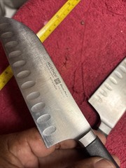 Two Wusthof Grand Prix Knife, 4175/17cm Hollow Ground Santoku & 4173/14cm