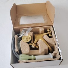 IKEA RUNSKAR Sink Faucet Brass Color 2 Handle 704.957.38 Open / Unused Complete