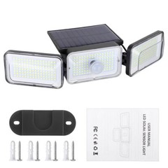 2 Pack LED Motion Sensor Solar Lights ,Outdoor IP65 Waterproof Security Lamp