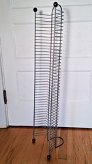 38 Inch Metal DVD / Game Storage Rack Tower Holds 45 Discs Wire Stand Vintage