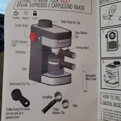 Sboly Espresso Machine Maker with Steam Milk Frother Espresso Model LPM201