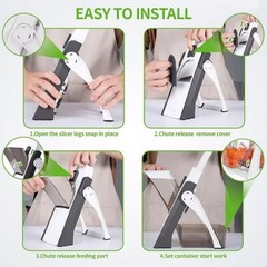 Safe Mandoline Slicer 5 in 1 Vegetable Chopper Food Potato Cutter *#