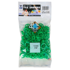 TAVY 1/16 in (1.5mm) Tile Spacers Green 2-Sided Plastic 100 Pack