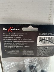 20-Pack Deckorators Black 2-in-1 Classic Baluster Connectors 206873 Lowes 659224