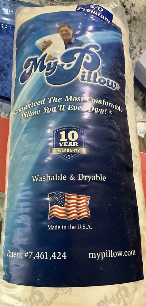 MyPillow Premium Bed Pillow S/Q Standard/Queen Blue Tag (most Firm) New Sealed