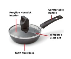 4.5 inch Black T-fal Easy Care Nonstick Cookware, Covered One Egg Wonder Fry Pan