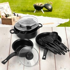 13PCS Kitchen Pots & Pans Set Nonstick Induction Cookware Utensils Pot with Lid