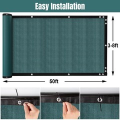 3′ 4′ 5′ 6′ 8′ x50′ Privacy Fence Screen Windscreen Garden Yard Mesh Shade Cover