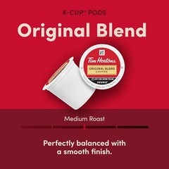 Tim Hortons Original Blend Medium Roast Single Serve K-Cup Coffee Pods – 100…