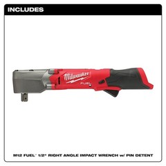 Milwaukee Tool 2565P-20 M12 Fuel 1/2 In. Right Angle Impact Wrench With Pin