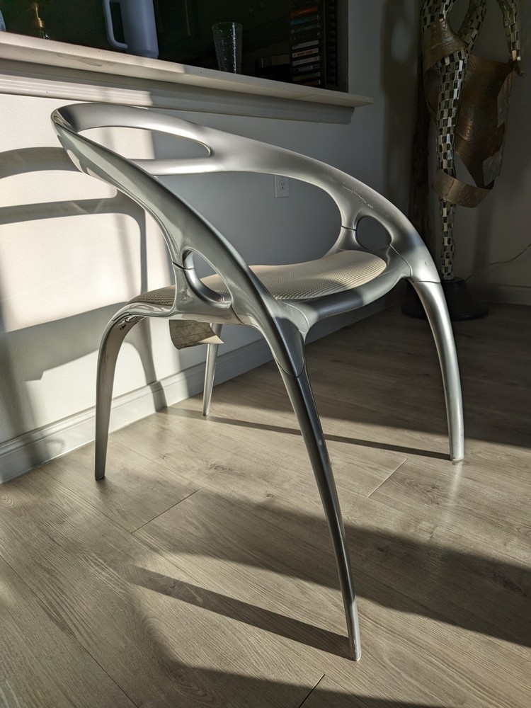 Ross Lovegrove for Bernhardt “Go” Chair – Magnesium – Silver/Tan