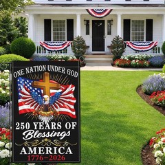 250 Year American Anniversary Garden Flag 250th Anniversary USA Flag Patriotic 4