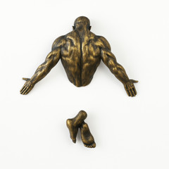 Man Coming Out Of Wall Sculpture, 32 cm/12.5 in, Wall Art, Wall Decor