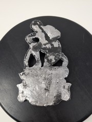 Wall Mounted Aquarius Silver Plaque Made In Mexico 7.5 In H 4.25 In L