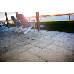 Patio-On-A-Pallet 12In. X 24In. and 24In. X 24In. Concrete Gray Variegated Baske