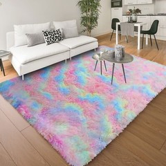Modern Fluffy Area Rugs Non Slip Shaggy Floor Mat Carpet for Bedroom Living Room