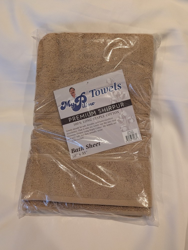MyPillow Premium Shirpur Tan Bath Sheet