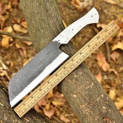 Handmade Forged Carbon Steel Chef Kitchen Knife Blank Blade Meat Cleaver Chopper