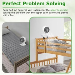 Zelvoro Upgrade Bunk Bed Fan Holder, Adjustable Clip-On Design, Compatible wi…