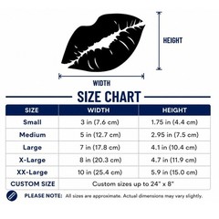 Kiss Lips girls lips Sizes and colors Vinyl Decal Sticker CLASSIC style pro best