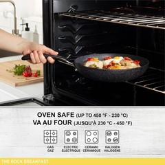 The Rock 16cm (6.5″) Non-Stick Egg Fry Pan – Durable Forged Aluminum – Oven Safe