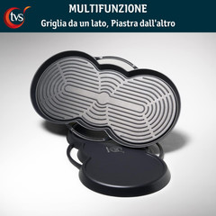 Italian TVS All-Purpose Double-Sided Aluminum Grill Plate – Non-Stick, Oven Safe