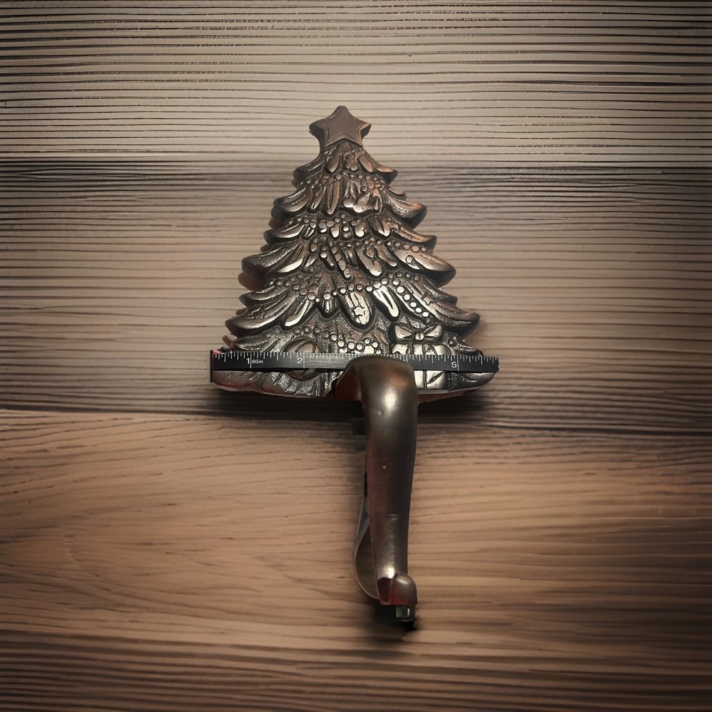 Grandeur Noel Cast Iron Silver Christmas Stocking Hanger Christmas Tree